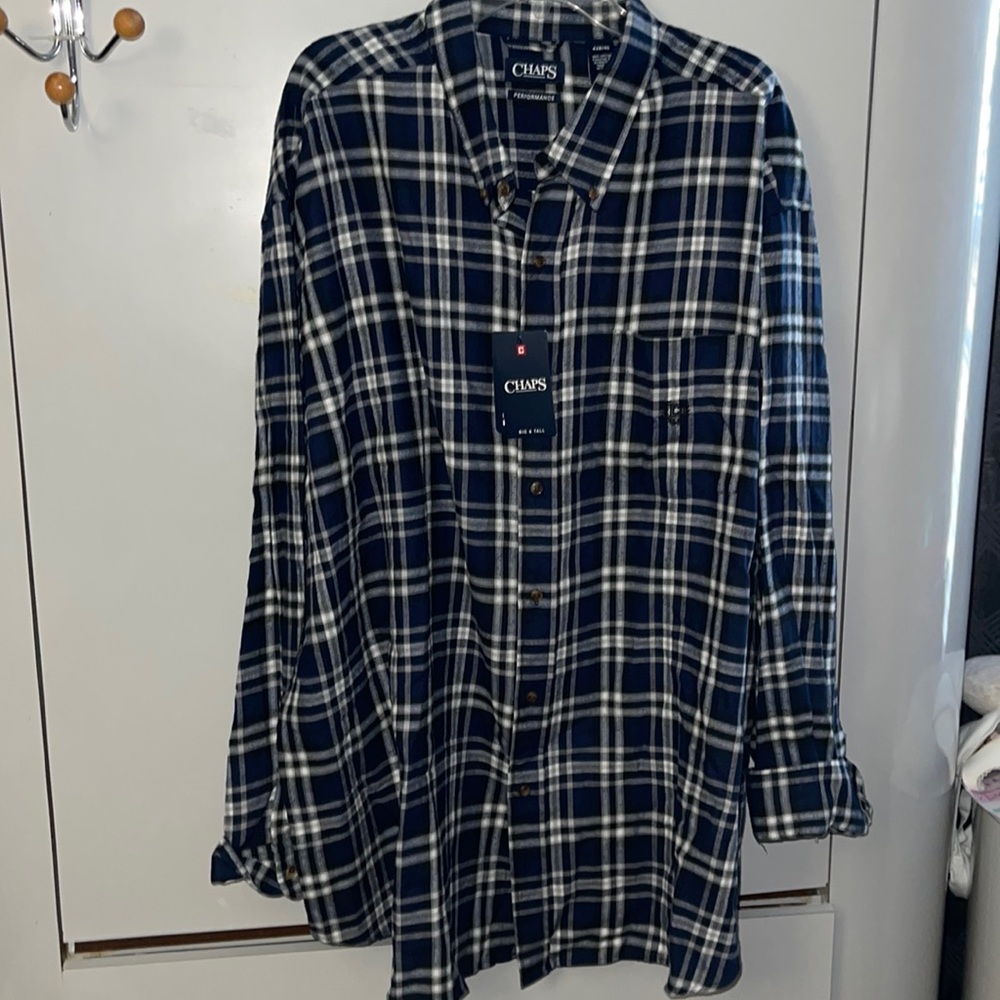 NWT CHAPS PERFORMANCE FLANNEL SHIRT